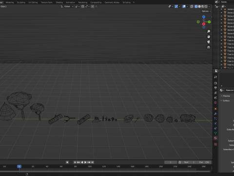 Jungle low-poly Low-poly 3D Model