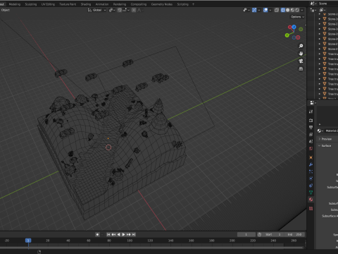 Jungle low-poly Low-poly 3D Model