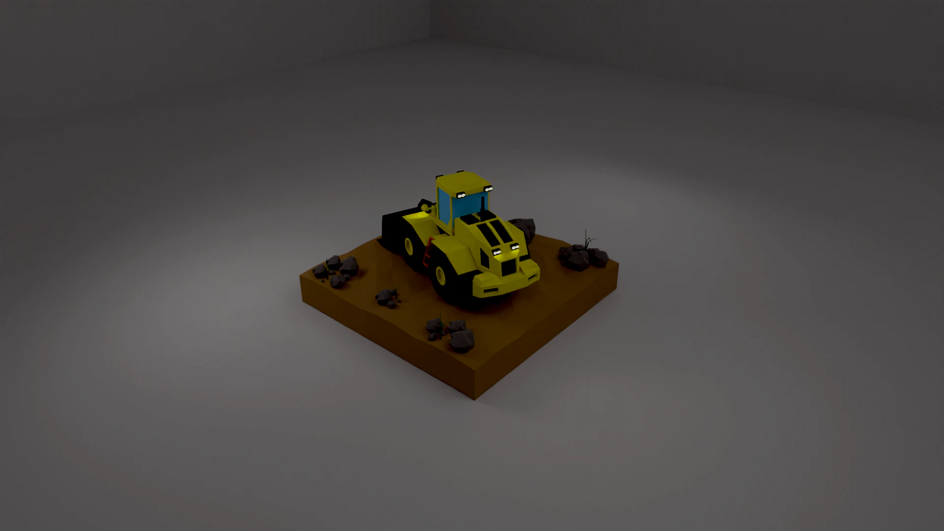 Loader Low Poly 3D Model .c4d .max .obj .3ds .fbx .stl .blend 
