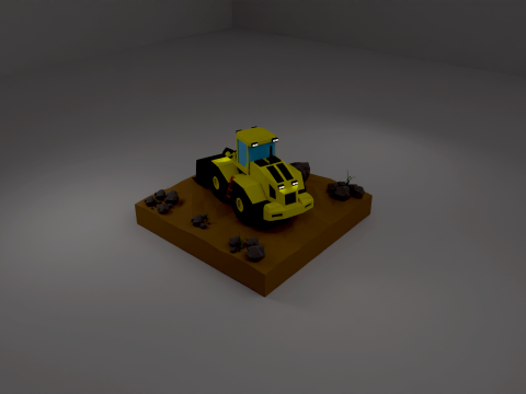 Loader Low Poly 3D Model