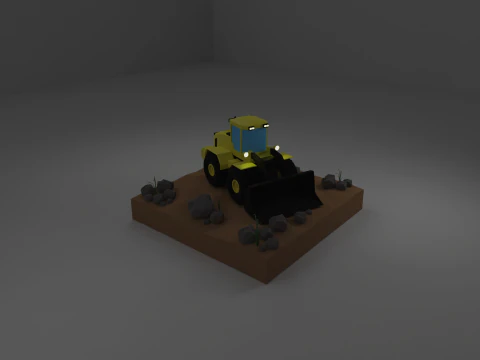 Loader Low Poly 3D Model