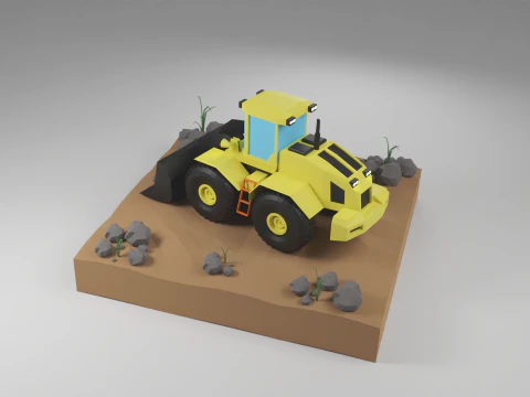 Loader Low Poly 3D Model