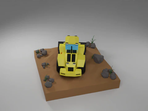 Loader Low Poly 3D Model