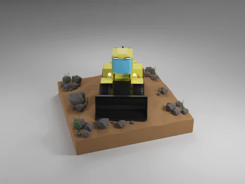 Loader Low Poly 3D Model