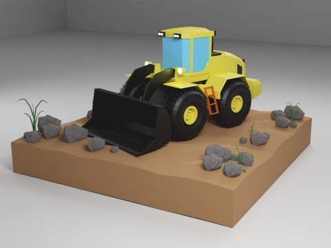 Loader Low Poly 3D Модель