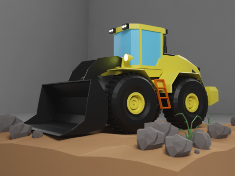 Loader Low Poly 3D Модель