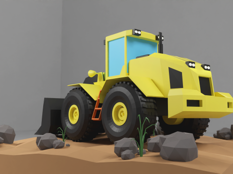 Loader Low Poly 3D Модель