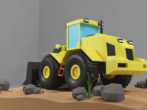 Loader Low Poly 3D Model