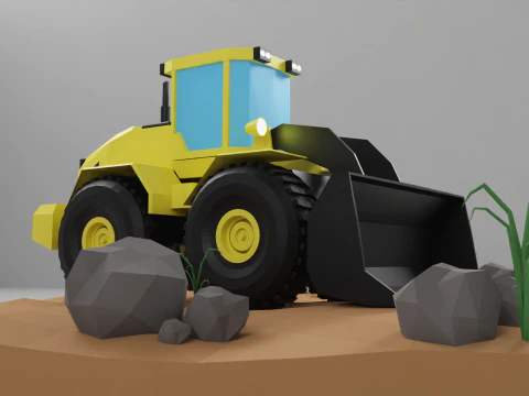 Loader Low Poly 3D Model