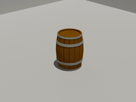 Wooden Barrel Modelo 3D