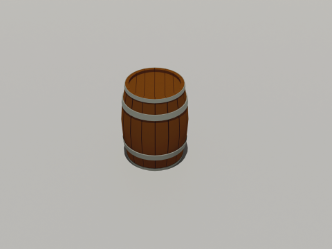 Wooden Barrel Model 3D