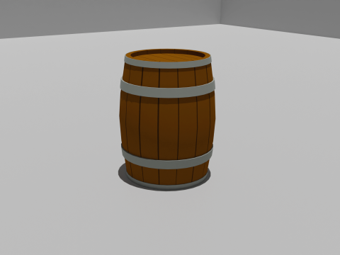 Wooden Barrel Model 3D
