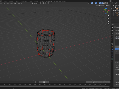 Wooden Barrel Model 3D