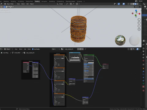 Wooden Barrel High-Poly 3D Model