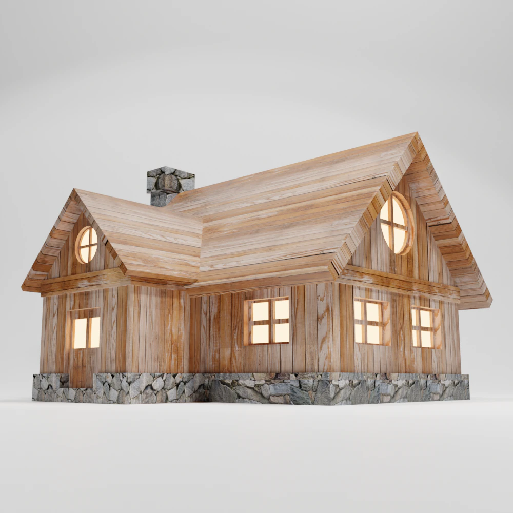 House 3D Model .c4d .max .obj .3ds .fbx .stl .blend