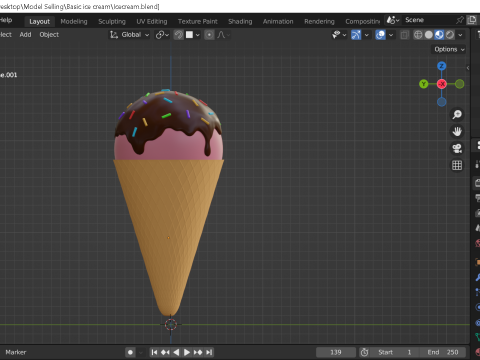 Basic Ice cream 3D Model