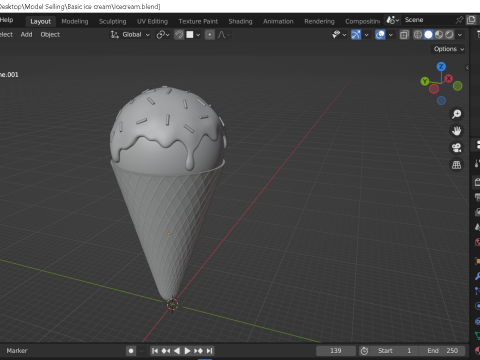 Basic Ice cream 3D Model