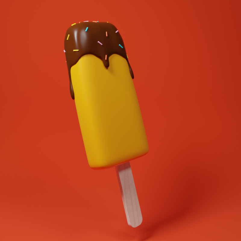 Ice cream 3D Model .c4d .max .obj .3ds .fbx .stl .blend 