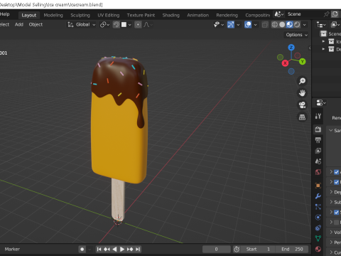 Ice cream 3D Model
