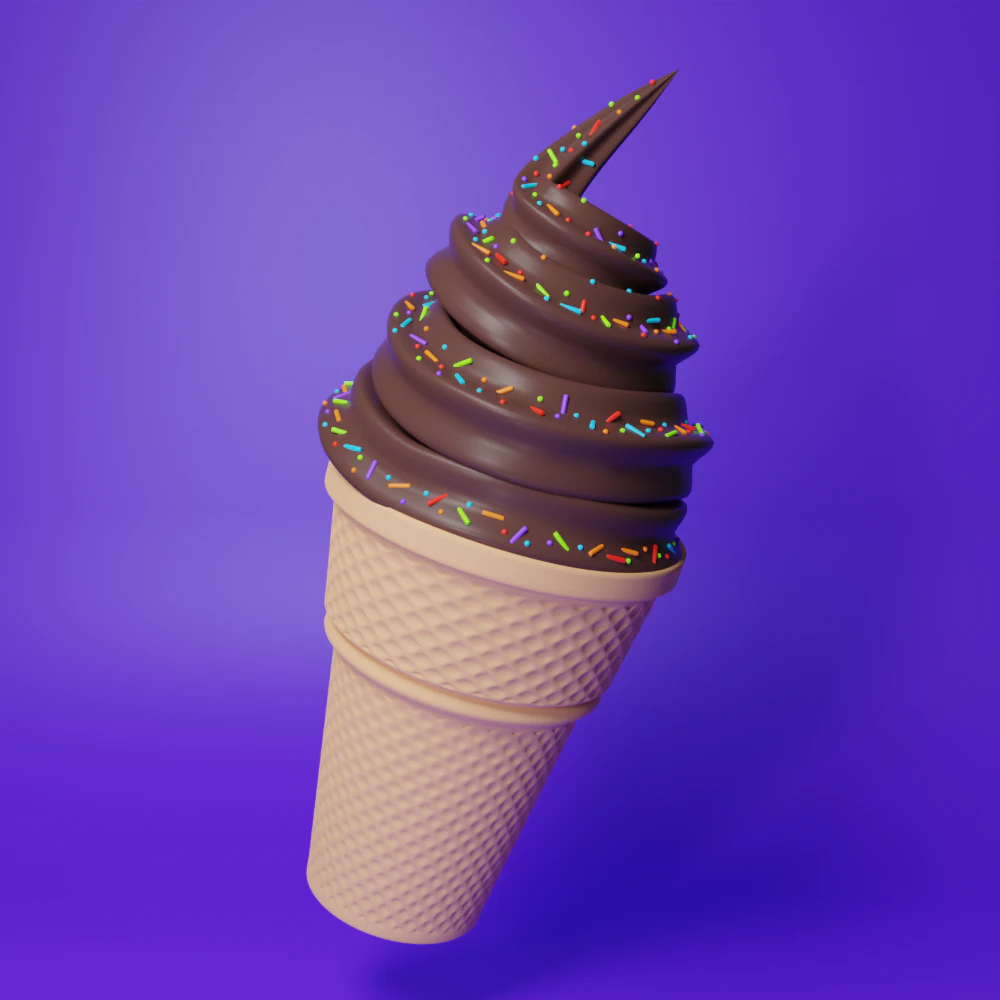 Ice cream 3D Model .c4d .max .obj .3ds .fbx .stl .blend 