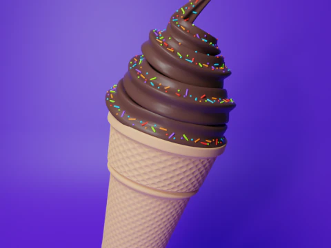 Glace Modèle 3D