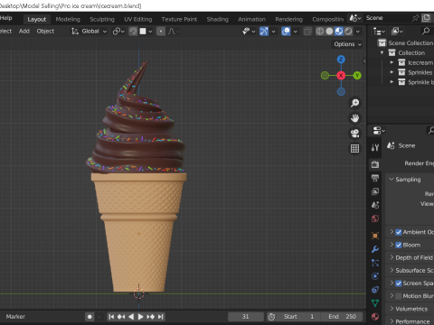 Ice cream 3D Model