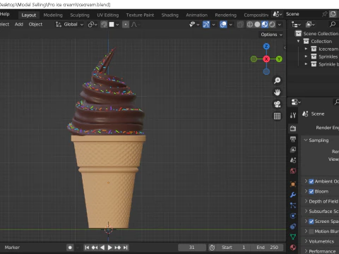 Ice cream 3D Model