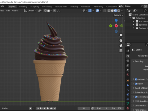 Ice cream 3D Model