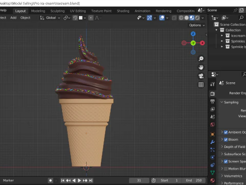 Ice cream 3D Model