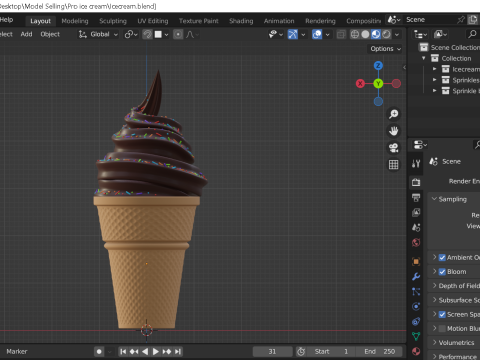 Ice cream 3D Model