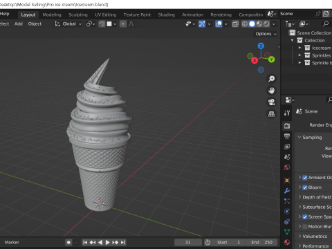 Ice cream 3D Model