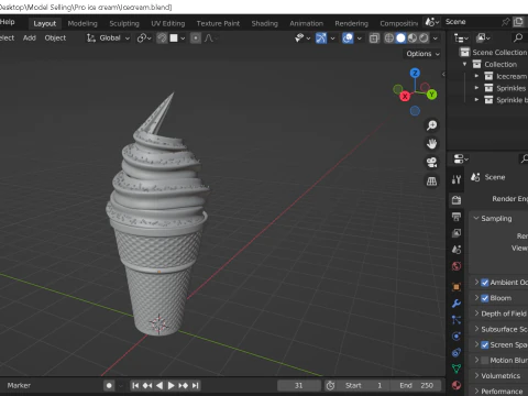 Ice cream 3D Model