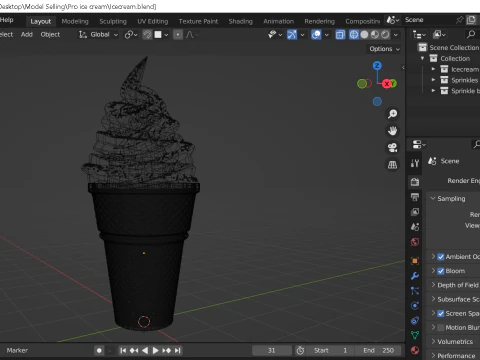 Ice cream 3D Model