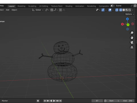 Snowman 3D Model