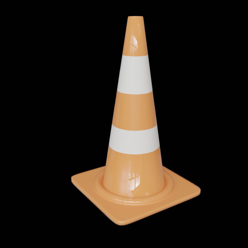 Traffic cone 3D Model .c4d .max .obj .3ds .fbx .stl .blend