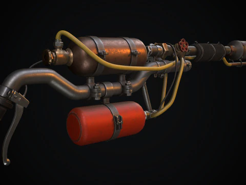 Arma Low-poly Modelo 3D