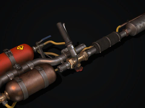 GunLow-poly 3D Model