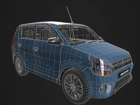 마루티 스즈키 왜건 3D 자동차 3D 모델