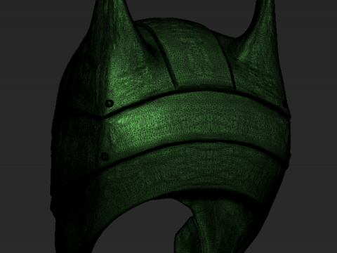 Batman Head-Mask on 3D print model 3Dプリントモデル