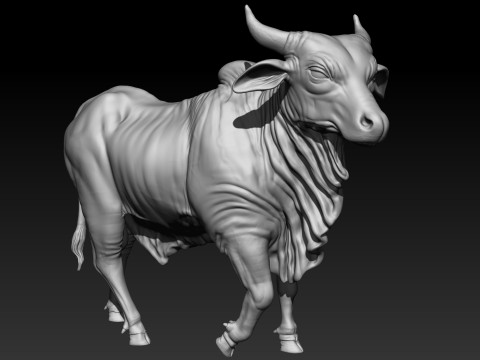 Bull 3d print Sculpture 3D print model 3Dプリントモデル