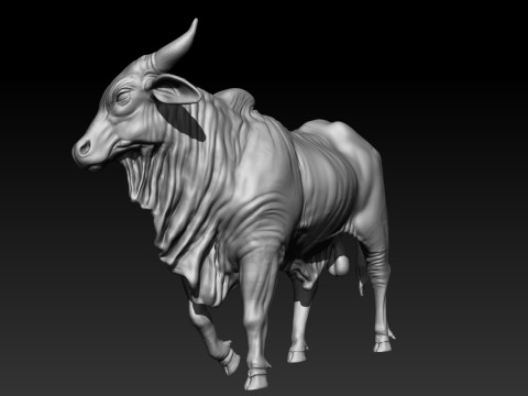 Bull 3d print Sculpture 3D print model 3Dプリントモデル