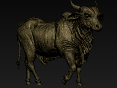 Bull 3d print Sculpture 3D print model 3Dプリントモデル