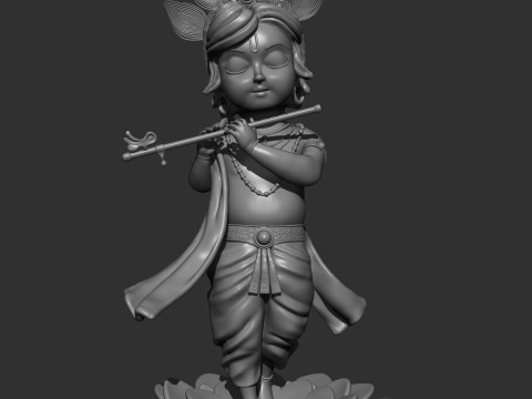 Krishan ji statue 3D Baskı Modeli