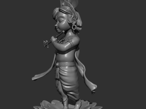 Krishan ji statue 3D Print Model