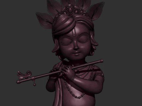 Krishan ji statue 3D Print Model