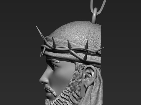 Jesus Pendant 3Dプリントモデル