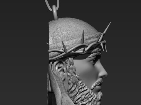 Jesus Pendant 3Dプリントモデル