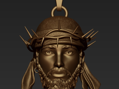 Jesus Pendant 3Dプリントモデル