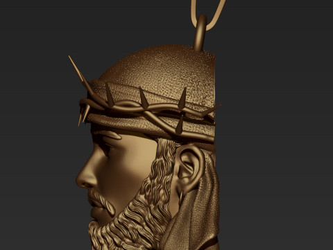 Jesus Pendant 3Dプリントモデル