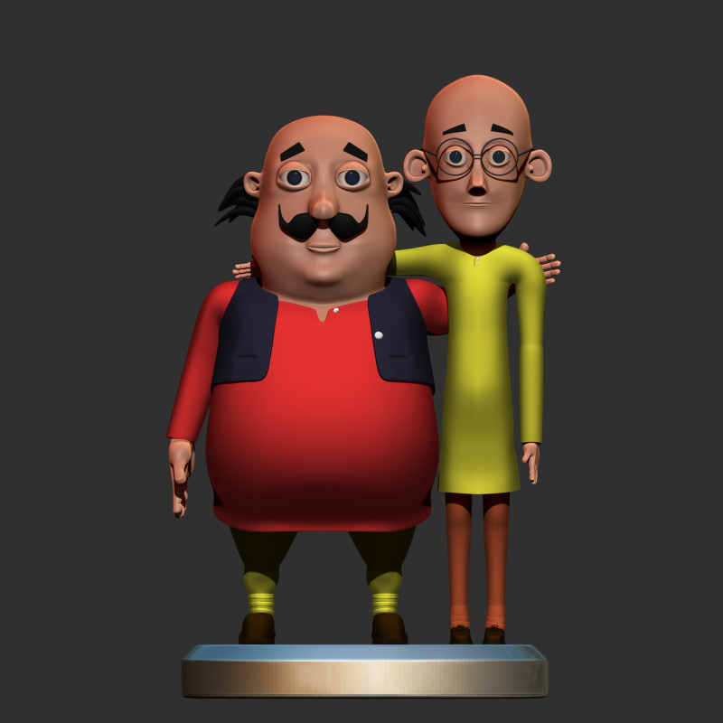 Motu Patlu Inspired Characters 3D Print Read 3D print model 3D-printmodel .c4d .max .obj .3ds .fbx .stl .blend